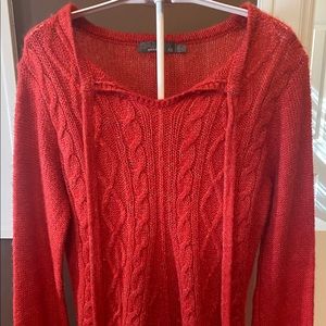 Prana red sweater tunic, size XS